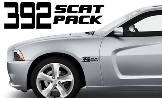 2 X Dodge Charger Challenger Scat Pack 392 HEMI Shaker Stickers Stickers Scatpack