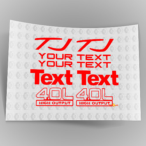 KIT AUTOCOLLANTS Jeep Wrangler Sport 4.0 haut rendement YJ TJ