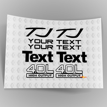 KIT AUTOCOLLANTS Jeep Wrangler Sport 4.0 haut rendement YJ TJ 3