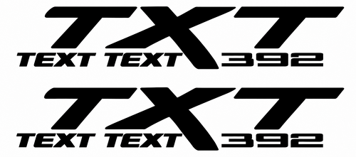 SRT Shaker Scat Pack Style TXT TEXT TEXT 392 Pair — Autocollant vinyle (côté) pour Dodge Charger