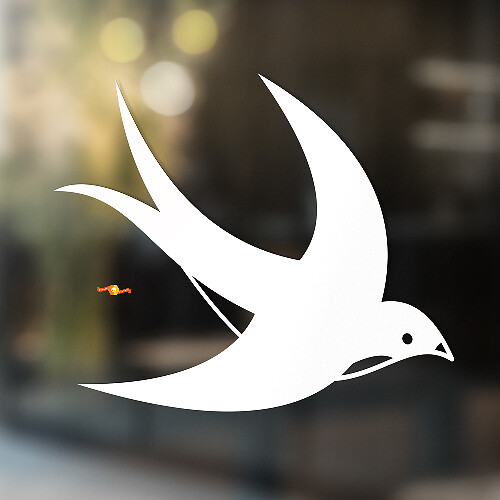 Autocollant Vinyle Universel Silhouette Hirondelle en Vol