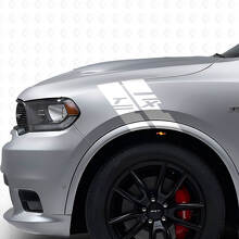 Kit de décalcomanies en vinyle bande hachurée personnalisé pour ailes latérales Dodge Durango 2009-2020_5