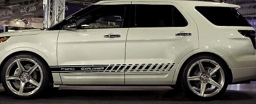Vinyle autocollant autocollant rayures pour Ford Explorer 2010 2011 2012 2013 2015 2016 2018