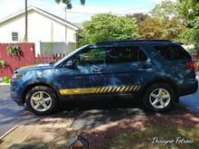 Vinyle autocollant autocollant rayures pour Ford Explorer 2010 2011 2012 2013 2015 2016 2018 2