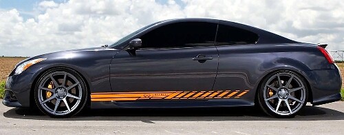 Kit d'autocollants vinyle bandes latérales racing pour INFINITI G35 G37
