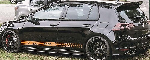 Kit d'autocollants de bandes latérales de porte de marque pour Volkswagen Golf GTI MK5-7