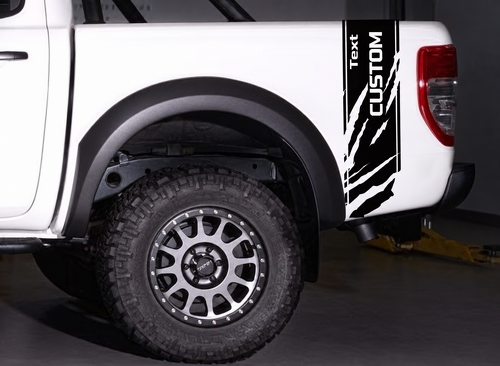 Autocollant vinyle bandes d'ongle personnalisées pour bas de caisse Ford Ranger
