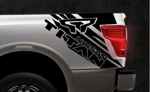 Kit d'autocollants en vinyle avec logo Titan pour le côté arrière du Nissan Titan 2015-2018