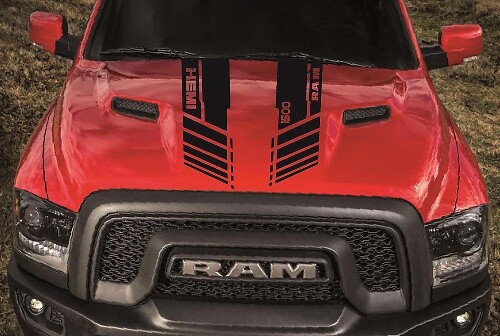 DODGE RAM 1500 HOOD twin stripes vinyle autocollant autocollants hémi personnalisé