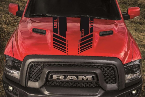 DODGE RAM 1500 HOOD twin stripes vinyle autocollant autocollants hémi personnalisé
