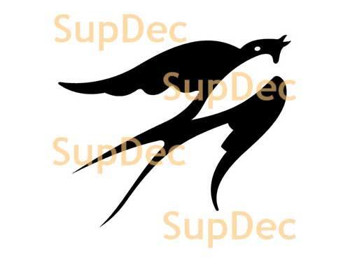 Autocollant mural en vinyle avec oiseau, pour fenêtre et salle de bains, amovible, #32
