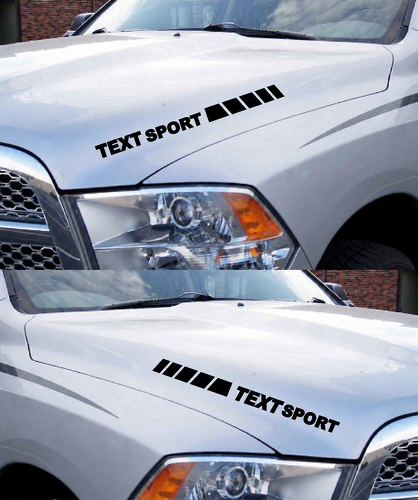 Autocollants Vinyle Personnalisés Capot Sport Bandes de Course pour Dodge Ram 1500 2500 Rebel