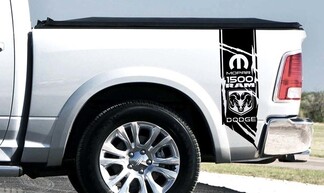 Kit d'autocollants de décalcomanie de boîte de lit de camion de hayon latéral personnalisé pour Dodge Ram 1500 2500