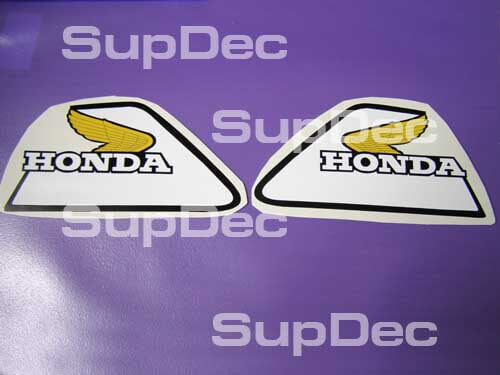 Paire d'autocollants en vinyle pour réservoir Honda Wing pour motos CR125 XR80 CR XR