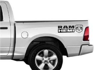 Autocollants en vinyle Hemi Dodge Ram x2, logo de lit latéral arrière, Mopar 5,7 litres RT