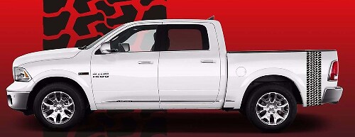 Autocollant de couche de pneu Sport Big Horn 2 pièces pour Dodge Ram
