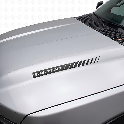 Autocollants en vinyle de bandes personnalisées style 345 Hemi pour capot Dodge Ram & Charger