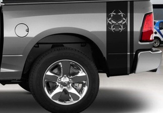 Décalcomanies Punisher de lit latéral arrière en vinyle pour camion Dodge Ram Mopar rebel hemi 5.7 hellcat