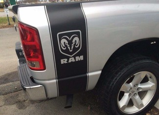 2 décalcomanies en vinyle pour camion Racing Stripes Sticker Dodge Ram Rebel Mopar Hemi Graphics