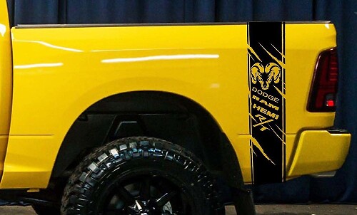 Dodge Ram 1500 RT HEMI Truck Bed Box Graphic Stripe sticker autocollant kit personnalisé