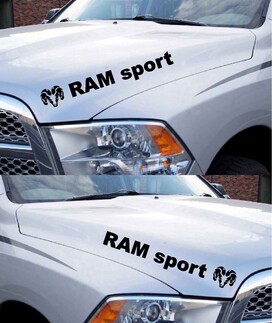 Dodge Ram Hemi Sport 1500 2500 Autocollants en vinyle pour capot Racing Stripes Mopar Rebel RT Now