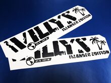 2x Jeep Wrangler Willys Islander Hood Decal Stickers Graphics 2