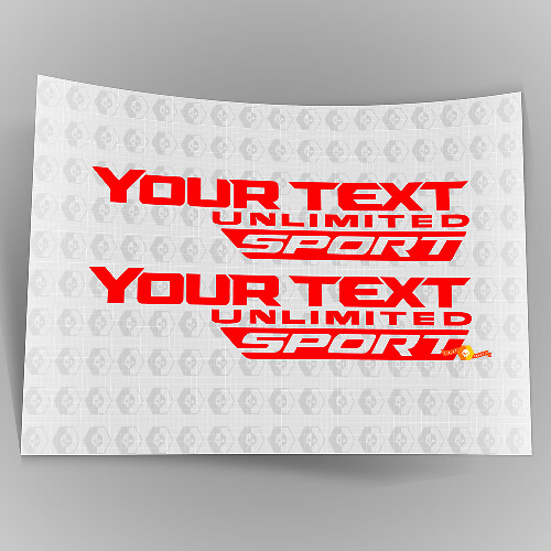Autocollant Vinyle Latéral Sport Illimité pour Jeep Wrangler