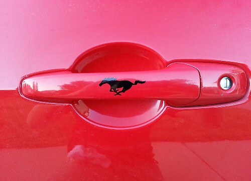 Autocollants en vinyle petites poignées de porte Pony pour Musclecar Mustang 1994-1998