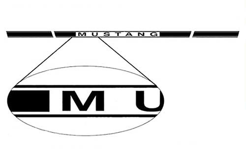 Autocollants de bandes latérales de porte de panneau à bascule Ford Mustang 2005 - 2020 RH