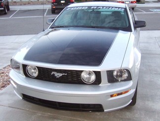 05-09 Mustang Hood Blackout avec rayures graphiques décalcomanie