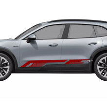 Autocollant Vinyle Fines Lignes Latérales pour Bas de Caisse Porsche Cayenne Électrique_2