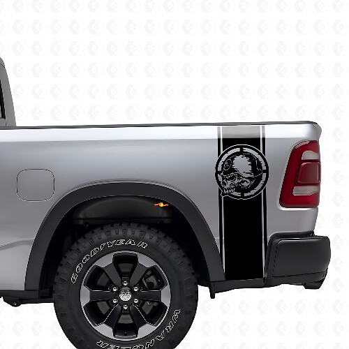 Set de décalcomanies latérales arrière en vinyle Metal Mulisha Skull pour camions pickup