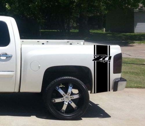 Custom Truck Chevrolet Z71 4x4 Bed Stripe Autocollant Ensemble de (2) pour Chevy Pickup 2024
