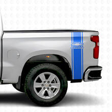 Jeu d'autocollants en vinyle à contours et rayures pour le logo Chevrolet arrière des pick-up Chevy_2