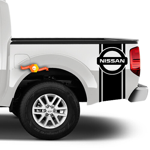 Kit de décalcomanies en vinyle de bandes latérales arrière avec logo Nissan pour pickup Nissan