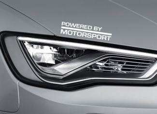 Powered by Motorsport Autocollant en vinyle avec logo de voiture - Pour Audi A4 A3 - SS22
