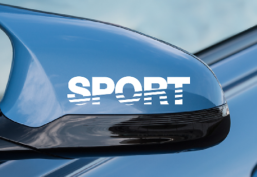 Kit d'autocollants en vinyle Lettrage Sport pour Rétroviseurs de Voitures