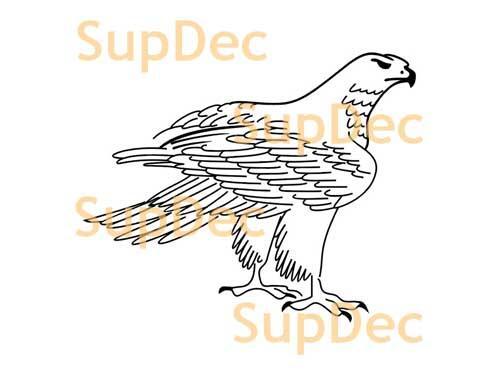 Aigle vinyle Art mur fenêtre salle de bain autocollant amovible #1
