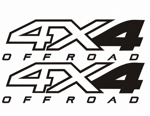 Autocollant Vinyle 4X4 OFF ROAD Paire Latérale pour Ford F-250
