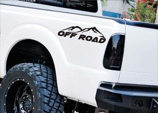 4x4 OFF ROAD Truck Decals Matte Black (Set) pour Ford F-150 Super Duty et Ranger
