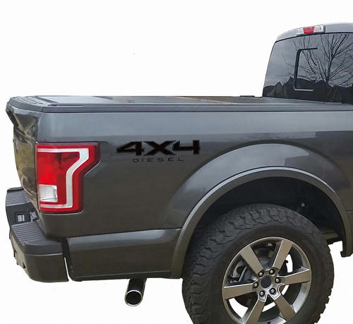 Paire d'autocollants en vinyle 4X4 Diesel pour bas de caisse Ford F-250 / F-350 2008-2017