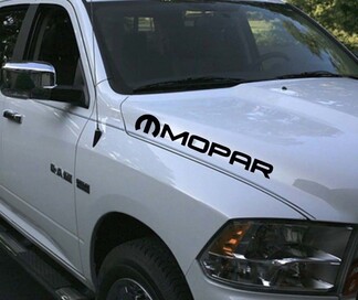 2 MOPAR Truck car vinyl 4x20 sticker rebel autocollant Dodge Ram capot deux côtés Hemi neuf