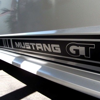 Lot de 2 : décalcomanies Rocker Stripes avec lettres Mustang GT modèles 2000-2020