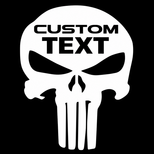 CUSTOM TEXT Long Tooth Skull Capot Autocollant vinyle pour Dodge Ram 1500