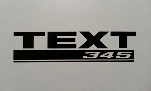 345 Hemi Style Custom TEXT 5.7 Accent — Autocollant vinyle (universel) pour Dodge Challenger
