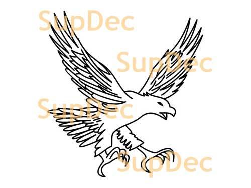 Autocollant mural en vinyle Eagle Art pour fenêtre de salle de bain amovible #3
