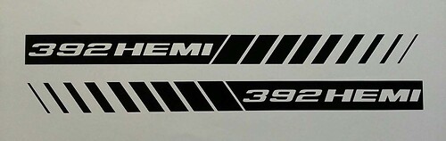 Autocollant vinyle bandes stroboscopiques 392 Hemi pour capot Dodge Charger