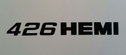 Autocollant Vinyle 426 HEMI R/T pour Dodge Challenger Charger Plymouth Cuda Demon