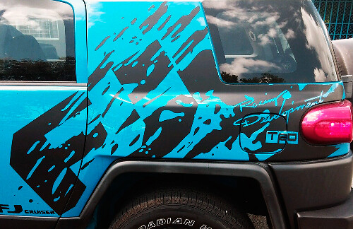 Autocollant en vinyle latéral arrière contre les éclaboussures de boue pour Toyota FJ Cruiser (Un côté)