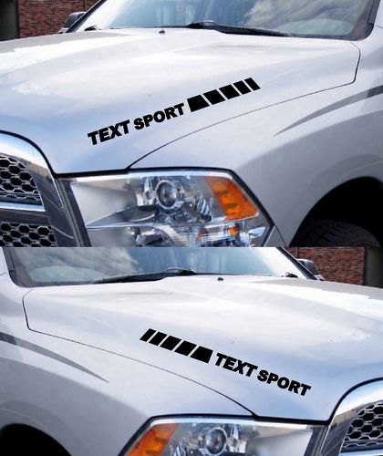 Autocollants Vinyle Bandes de Course Capot Sport Personnalisé Rebel 2022 pour Dodge Ram 1500 2500